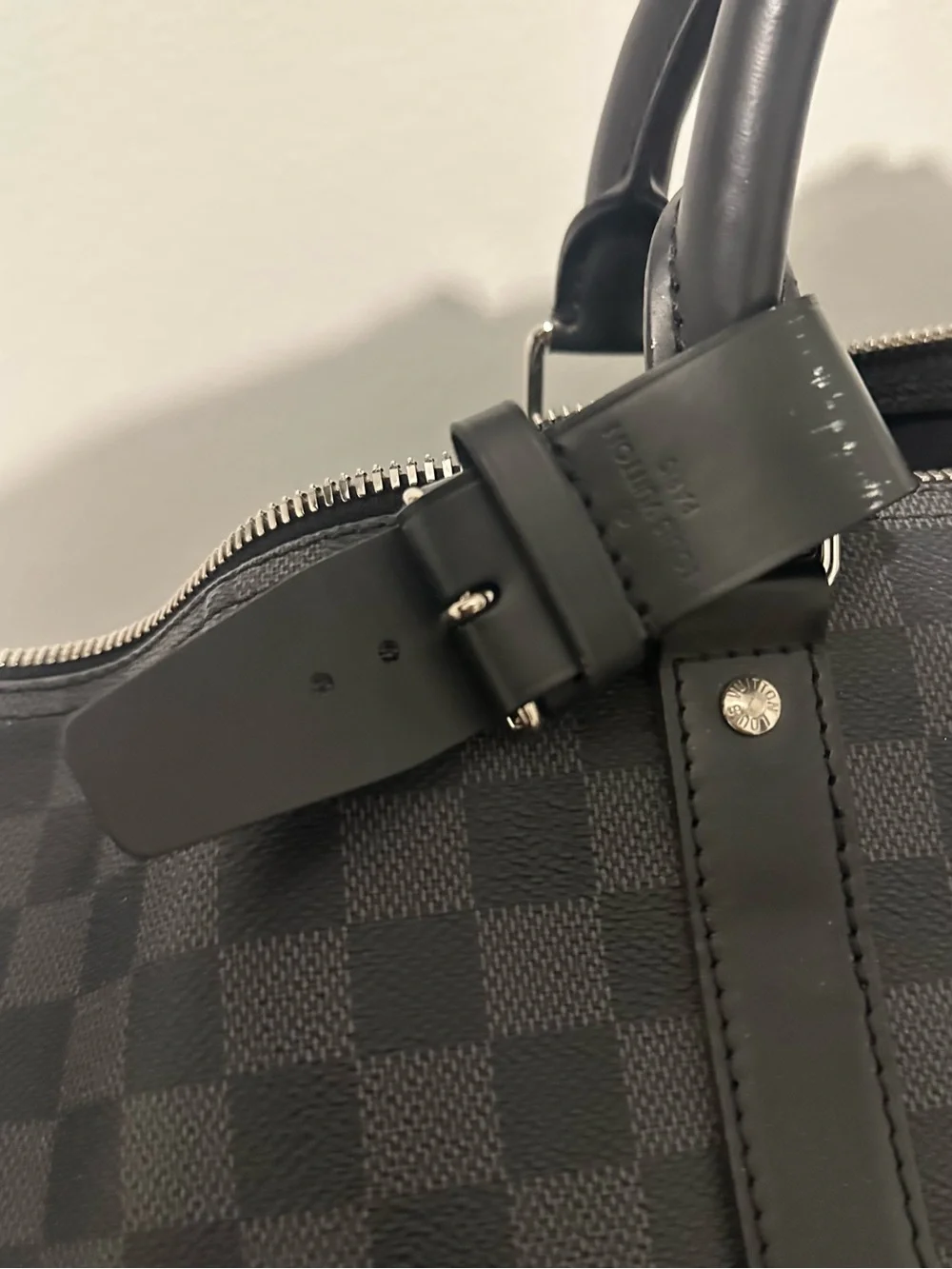 Louis Vuitton Keepall Bandoulière 55 in Black Damier Graphite Canvas